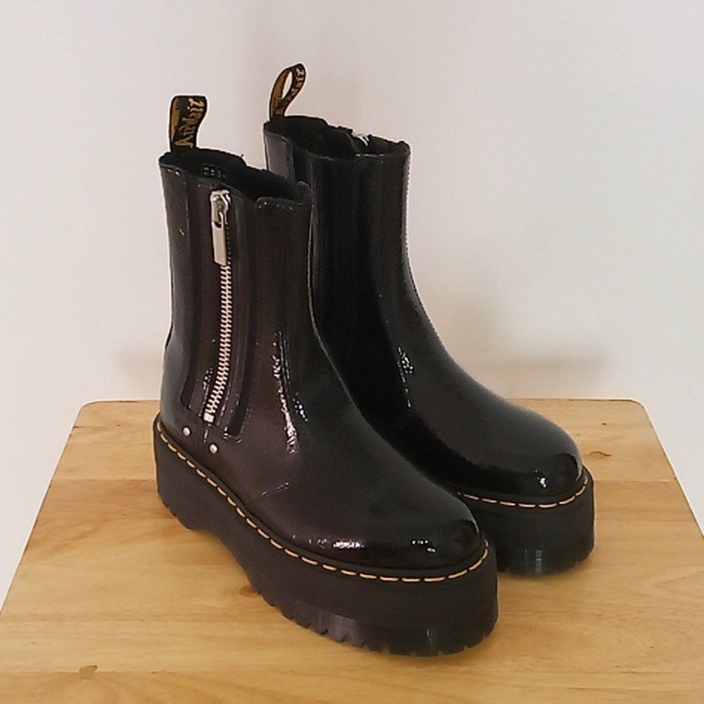 ***SOLD***Dr Martens 2976 Max Distressed Patent Leather Boots